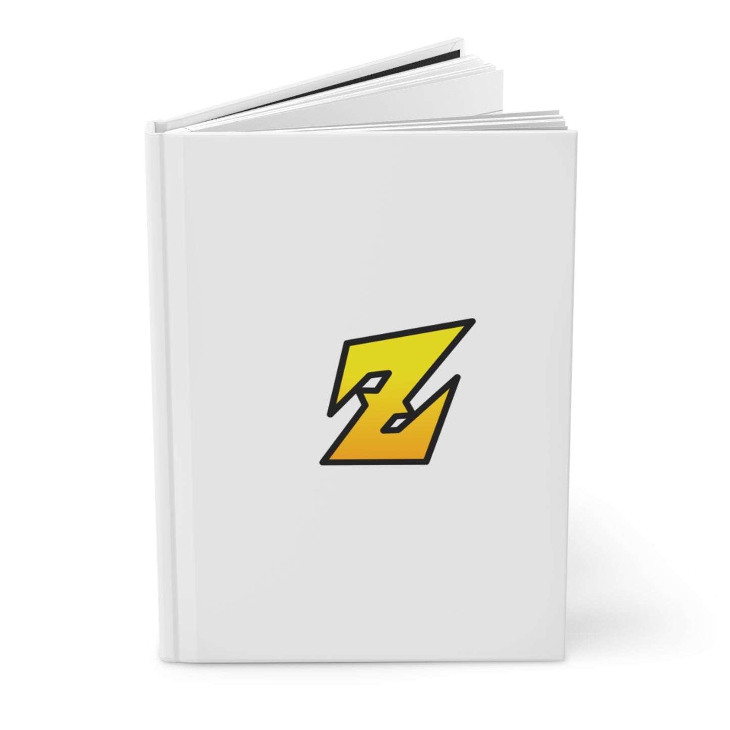 Stylish Hardcover Journal for Creative Minds, Notebook for Students, Gift for Writers, Daily Planner, Yellow Lightning Design