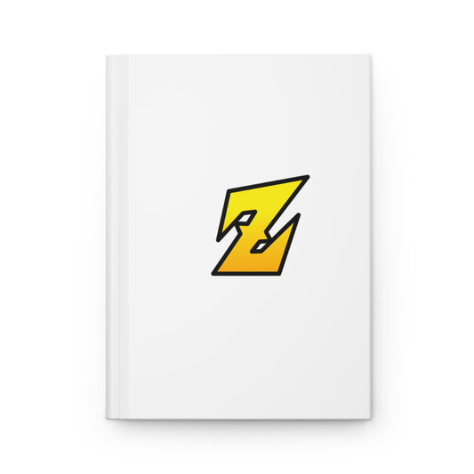 Stylish Hardcover Journal for Creative Minds, Notebook for Students, Gift for Writers, Daily Planner, Yellow Lightning Design